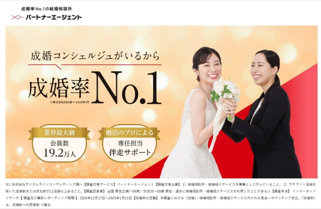 パートナーエージェント 2026年最新の成婚率と返金保証